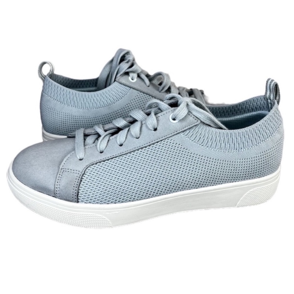 Propet Kenna Gray Cushioned Knit Casual Sneakers